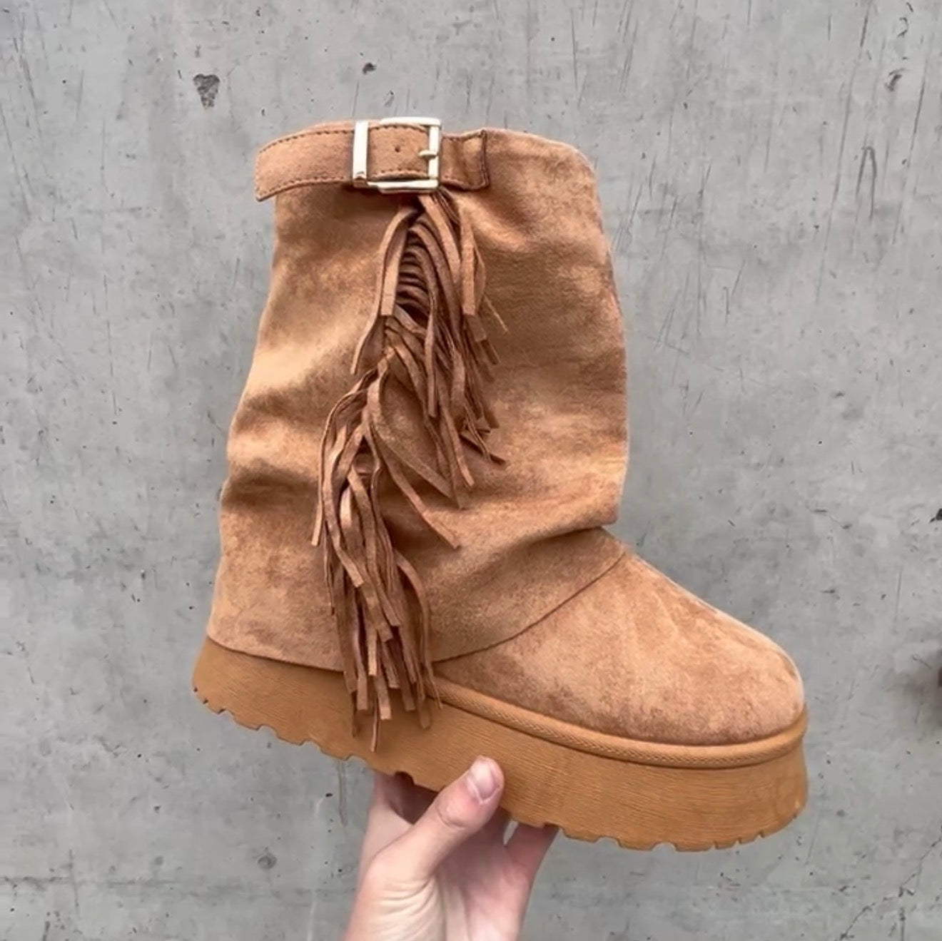 PANTUBOTA FLECOS CAMEL