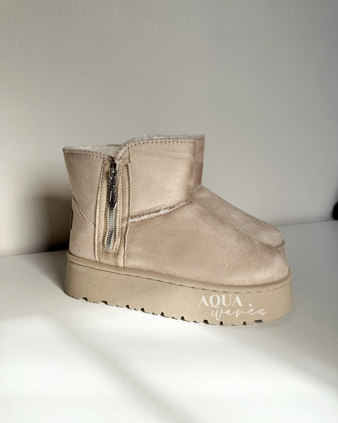 PANTUBOTA TEDDY CIERRE BEIGE