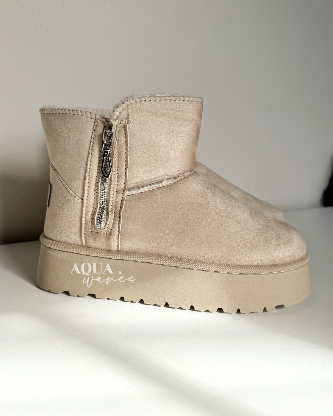 PANTUBOTA TEDDY CIERRE BEIGE