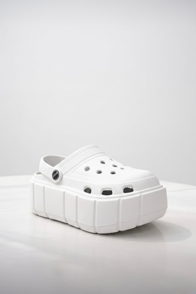 EST CROCS PLATAFORMA BLANCO