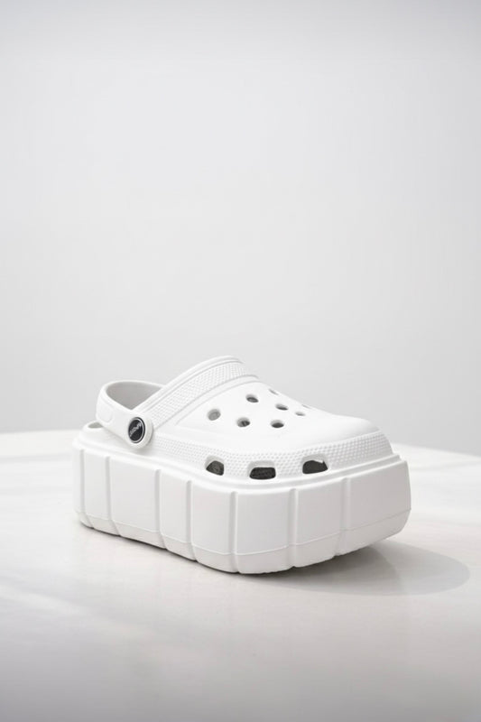 EST CROCS PLATAFORMA BLANCO