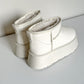 PANTUBOTA TEDDY ECOCUERO PLATAFORMA CREMA