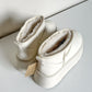 PANTUBOTA TEDDY ECOCUERO PLATAFORMA CREMA