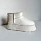 PANTUBOTA TEDDY ECOCUERO PLATAFORMA CREMA