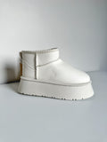 PANTUBOTA TEDDY ECOCUERO PLATAFORMA CREMA