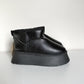 PANTUBOTA TEDDY ECOCUERO PLATAFORMA NEGRO