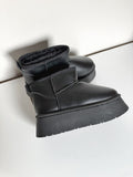 PANTUBOTA TEDDY ECOCUERO PLATAFORMA NEGRO