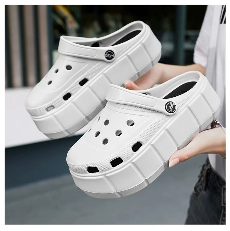 EST CROCS PLATAFORMA BLANCO
