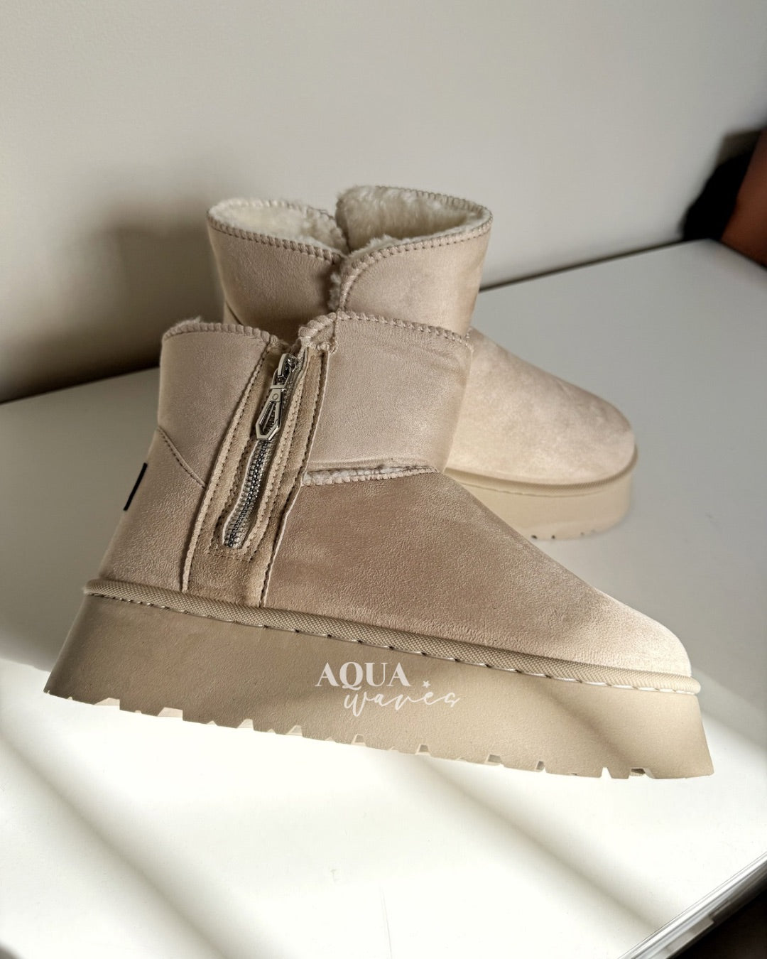 PANTUBOTA TEDDY CIERRE BEIGE
